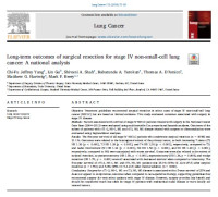 Long-term outcomes of surgical resection for stage IV non-small-cell lung cancer: A national analysis