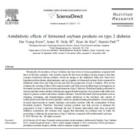 Antidiabetic effects of fermented soybean products on type 2 diabetes