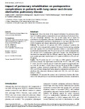 Impact of pulmonary rehabilitation on postoperative complications in patients with lung cancer and chronic obstructive pulmonary disease