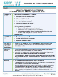 NEONATAL RESUSCITATION PROGRAM 7th EDITION UPDATES