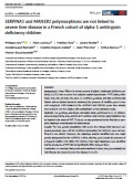 SERPINA1 and MAN1B1 polymorphisms are not linked to severe liver disease in a French cohort of alpha-1 antitrypsin
deficiency children