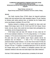 GAMBARAN LIMFADENITIS TUBERKULOSIS PADA ANAK YANG DIDIAGNOSIS DENGAN FNAB DI BAGIAN PATOLOGI ANATOMI FK UNAND-RSUP DR.M. DJAMIL, PADANG