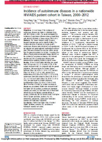 Incidence of autoimmune diseases in a nationwide HIV/AIDS patient cohort in Taiwan, 2000–2012