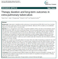 Therapy Duration and Long Term Outcomes TB