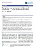 Nasopharyngeal carcinoma in children and adolescents - a single institution experience of 158 patients