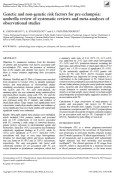 Genetic and non-genetic risk factors for pre-eclampsia: umbrella review of systematic reviews and meta-analyses of
observational studies