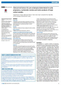 Clinical risk factors for pre-eclampsia determined in early pregnancy: systematic review and meta-analysis of large
cohort studies