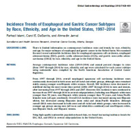 Incidence Trends of Esophageal and Gastric Cancer Subtypes