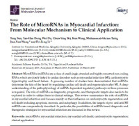 The Role of MicroRNAs in Myocardial Infarction: From Molecular Mechanism to Clinical Application