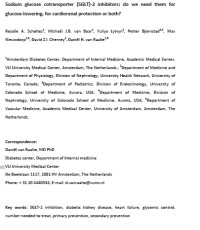 Sodium glucose cotransporter (SGLT)-2 inhibitors: do we need them for glucose-lowering, for cardiorenal protection or both?