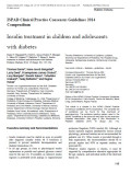 Insulin treatment in children and adolescents with diabetes