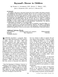 Raynaud's Disease in Children