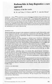 Radionuclides in lung diagnostics: A new approach