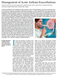 Management of Acute Asthma Exacerbations