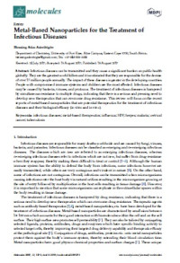 Metal-Based Nanoparticles for the Treatment of Infectious Diseases