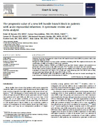 The prognostic value of a new left bundle branch block in patients with acute myocardial infarction: A systematic review and meta-analysis