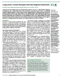 Lung cancer: current therapies and new targeted treatments