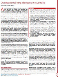 Occupational lung diseases in Australia