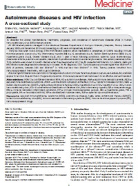 Autoimmune diseases and HIV infection : A cross-sectional study