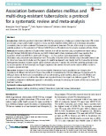 Association between diabetes mellitus and multi-drug-resistant tuberculosis: a protocol for a systematic review and meta-analysis