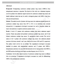 Histological lung cancer subtype differentiates synchronous multiple primary lung adenocarcinomas from intrapulmonary metastases