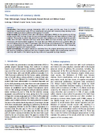 The evolution of coronary stents