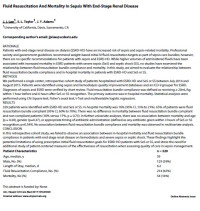 Fluid Resuscitation And Mortality In Sepsis With End-Stage Renal Disease