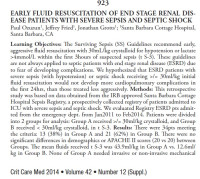 EARLY FLUID RESUSCITATION OF END STAGE RENAL DISEASE PATIENTS WITH SEVERE SEPSIS AND SEPTIC SHOCK