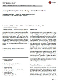 Extrapulmonary involvement in pediatric tuberculosis