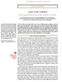 Acute Limb Ischemia