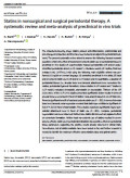 Statins in nonsurgical and surgical periodontal therapy. A systematic review and meta-analysis of preclinical in vivo trials