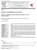 Drugs of anaesthesia and cancer