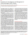 Guidelines for the Diagnosis and Management of Gastroesophageal Refl ux Disease