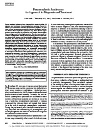 Paraneoplastic Syndromes: An Approach to Diagnosis and Treatment