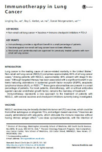 Immunotherapy in Lung Cancer