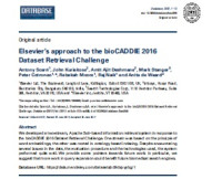 Elsevier’s approach to the bioCADDIE 2016 Dataset Retrieval Challenge