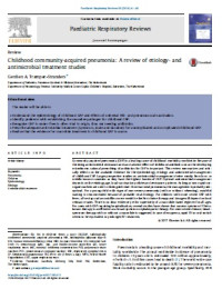 Childhood community-acquired pneumonia: A review of etiology- and antimicrobial treatment studies