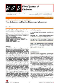 Type 2 diabetes mellitus in children and adolescents