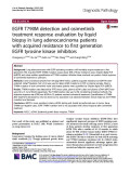 EGFR T790M detection and osimertinib treatment response evaluation by liquid biopsy in lung adenocarcinoma patients with acquired resistance to first generation EGFR tyrosine kinase inhibitors