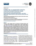 PubMed Labs: an experimental system for improving biomedical literature search