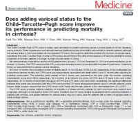 Does adding variceal status to the Child–Turcotte–Pugh score improve its performance in predicting mortality in cirrhosis?