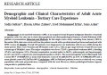 Demographic and Clinical Characteristics of Adult Acute Myeloid Leukemia - Tertiary Care Experience