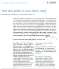 Fluid Management in Acute Kidney Injury