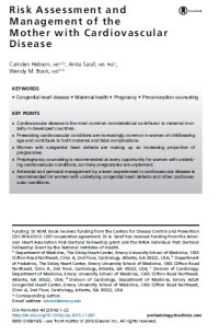 Risk Assessment and Management of the Mother with Cardiovascular Disease