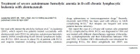 Treatment of severe autoimmune hemolytic anemia in B-cell chronic lymphocytic leukemia with alemtuzumab