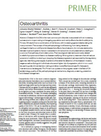 Osteoarthritis