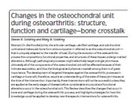 Changes in the osteochondral unit during osteoarthritis: structure, function and cartilage-bone crosstalk