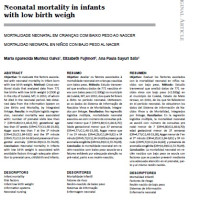 Neonatal mortality in infants with low birth weight