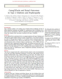 Canagliflozin and Renal Outcomes in Type 2 Diabetes and Nephropathy