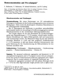 Hemoconcentration and Pre-eclampsia